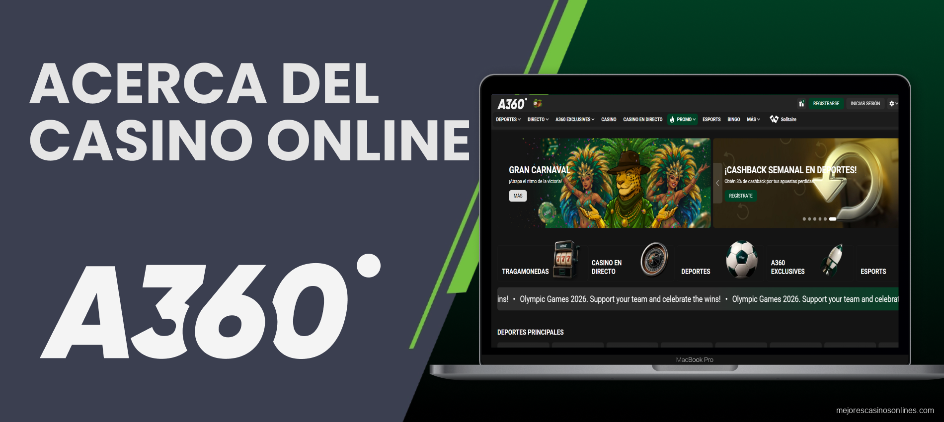 Descripción de la plataforma digital Apuesta360 disponible en Argentina