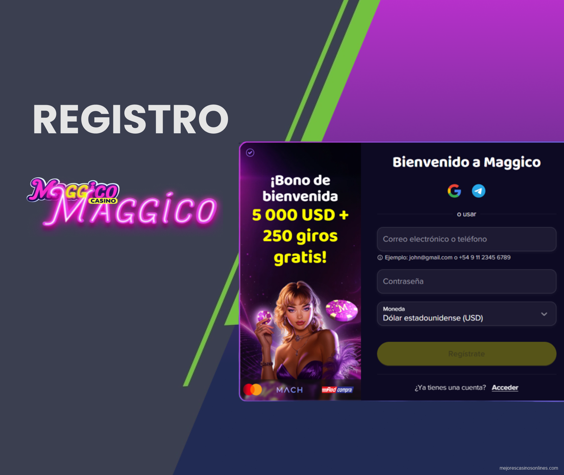 Creación rápida de cuenta en Maggico Argentina