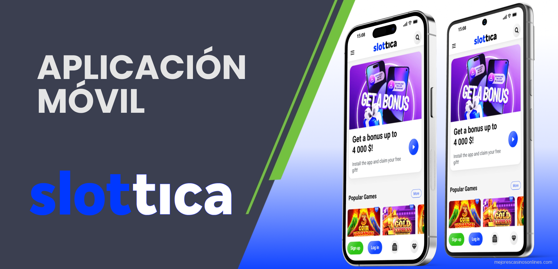 Plataforma adaptada para dispositivos móviles de Slottica Argentina
